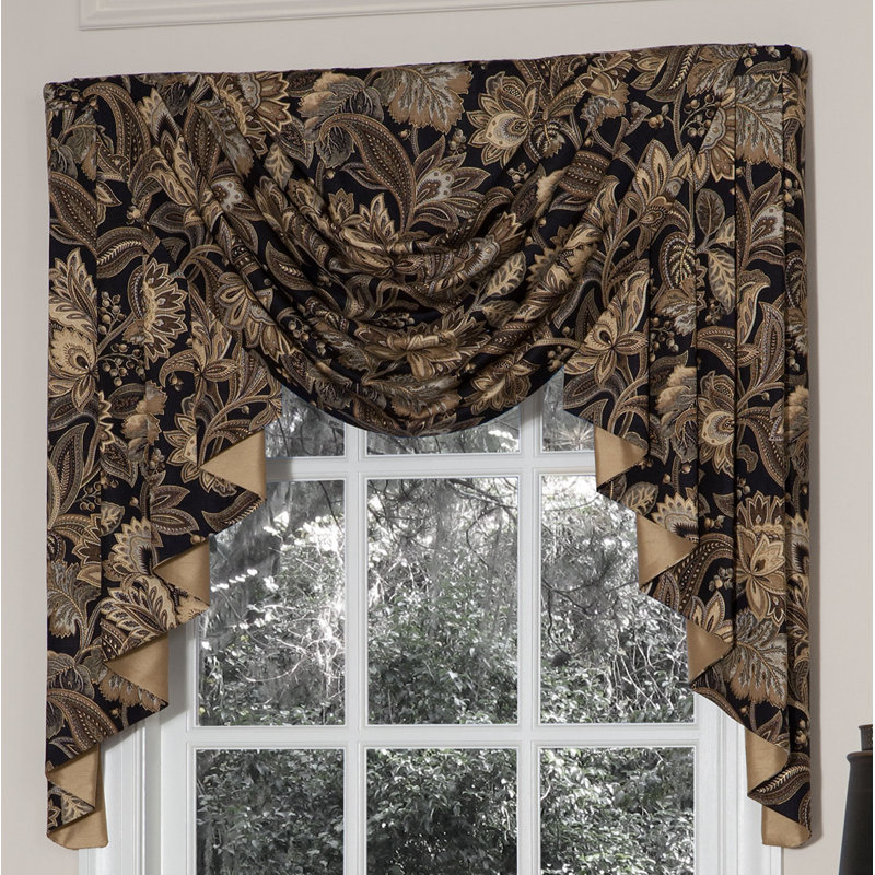 Thomasville At Home Jabot And Cascade (3 Pc) 50" Window Valance Wayfair